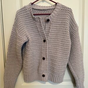 Light purple knit cardigan